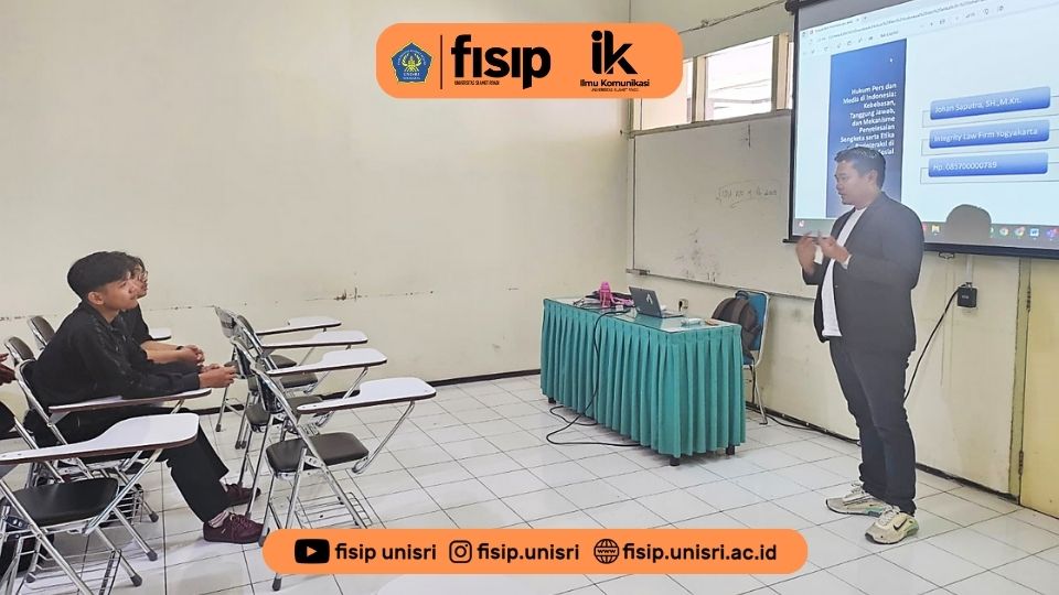 Kuliah Praktisi Hukum dan Etika Media Hadirkan Johan Saputra dari Integrity Law Firm Yogyakarta